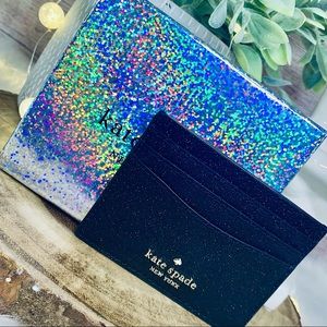Kate Spade Lola Glitter Cardholder Gift Box Set